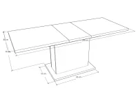 Dobozos Asztal 160x80+40 méretrajz 1